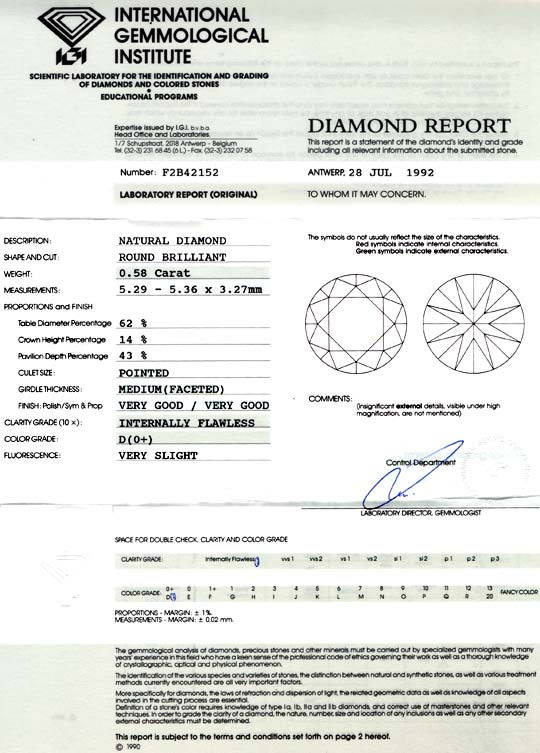 Foto 9 - Bester Halbkaräter Diamant IGI 0,58ct D LC VG/VG, D5723