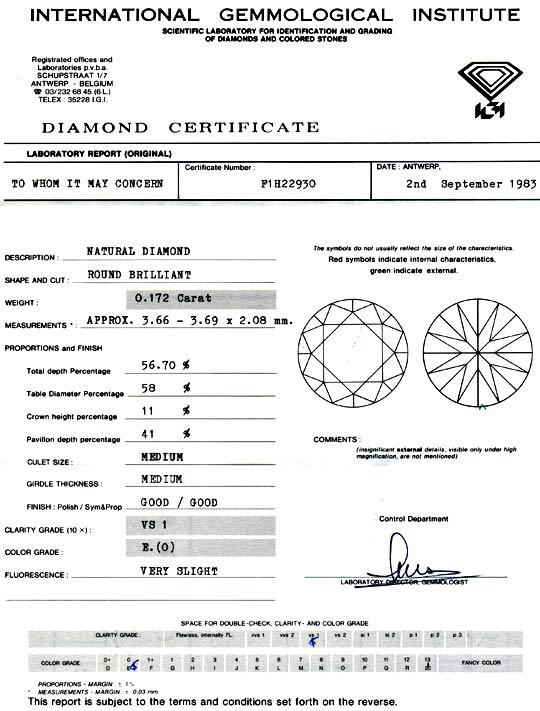 Foto 9 - Diamant 0,172ct Brillant IGI Expertise, River, VS1, D5876