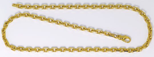 Foto 1 - Goldkette im Anker Muster Karabiner massiv Gelbgold 14K, K2591