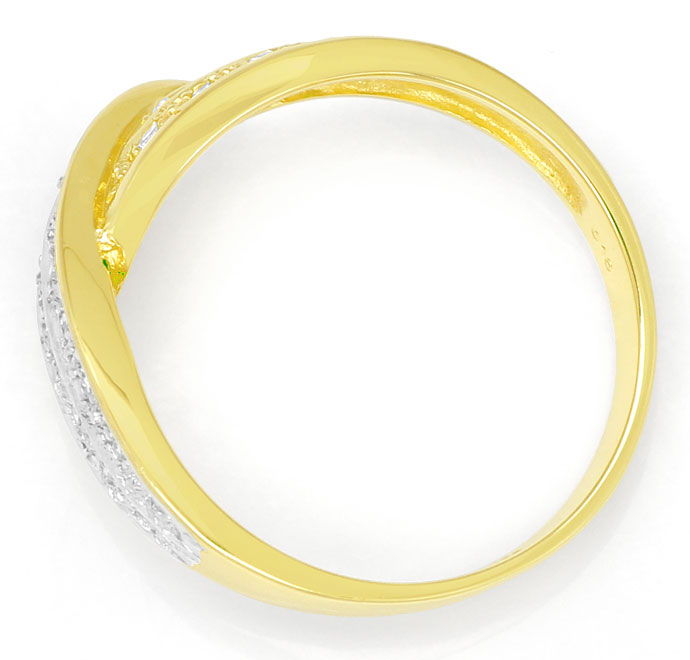 Foto 3 - Diamanten-Ring in V Form mit 24 Diamanten in 585er Gold, R8507