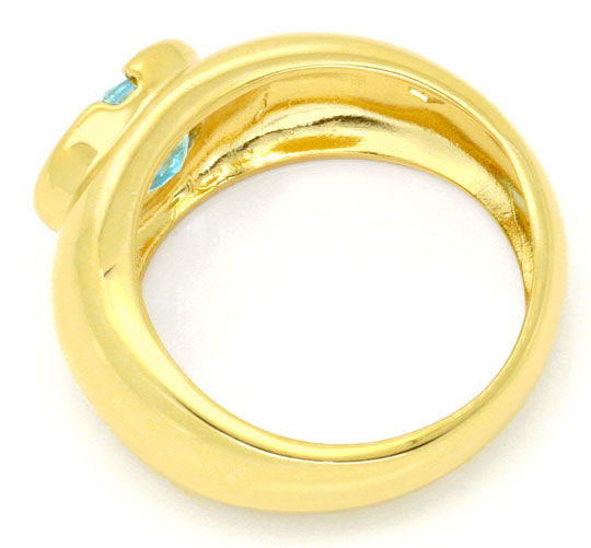 Foto 3 - Gold-Ring Grosser Blauer Topas Edelstein Gelb Gold, S2228