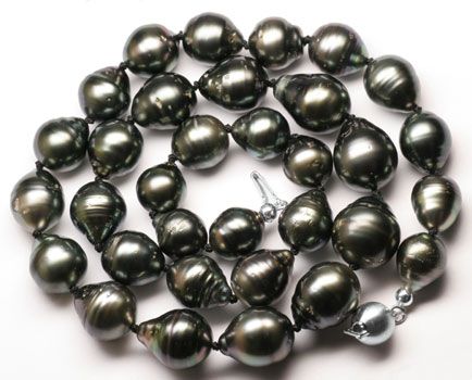 Foto 1 - Tahiti Perlenkette, Armband, Ohrringe, Weißgold, S4051