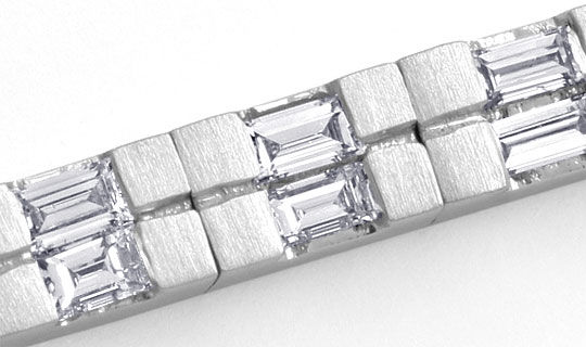 Foto 2 - Diamant Tennis Armband, 2,13ct Baguetten, Weißgold 18K, S4271