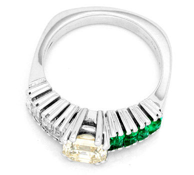Foto 2 - Neu! Handarbeit! Smaragd Diamant-Ring Schmuck, S8282
