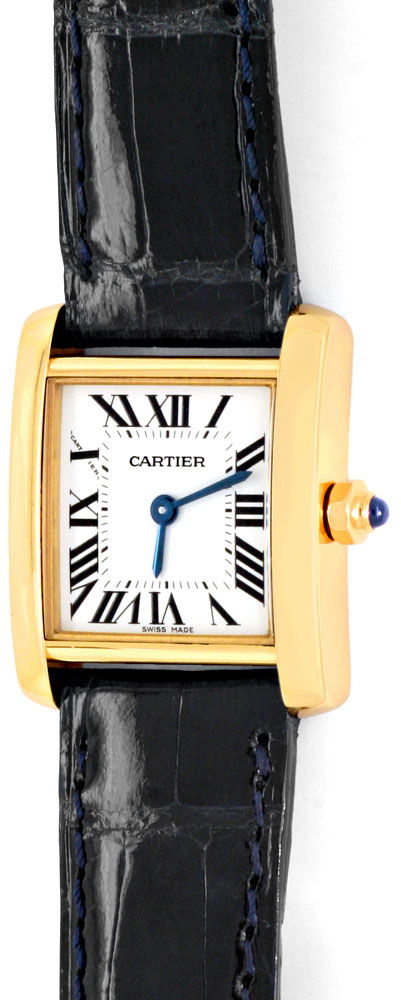 Foto 2 - Cartier Tank Francaise Damen-Armbanduhr Gelbgold Topuhr, U1289
